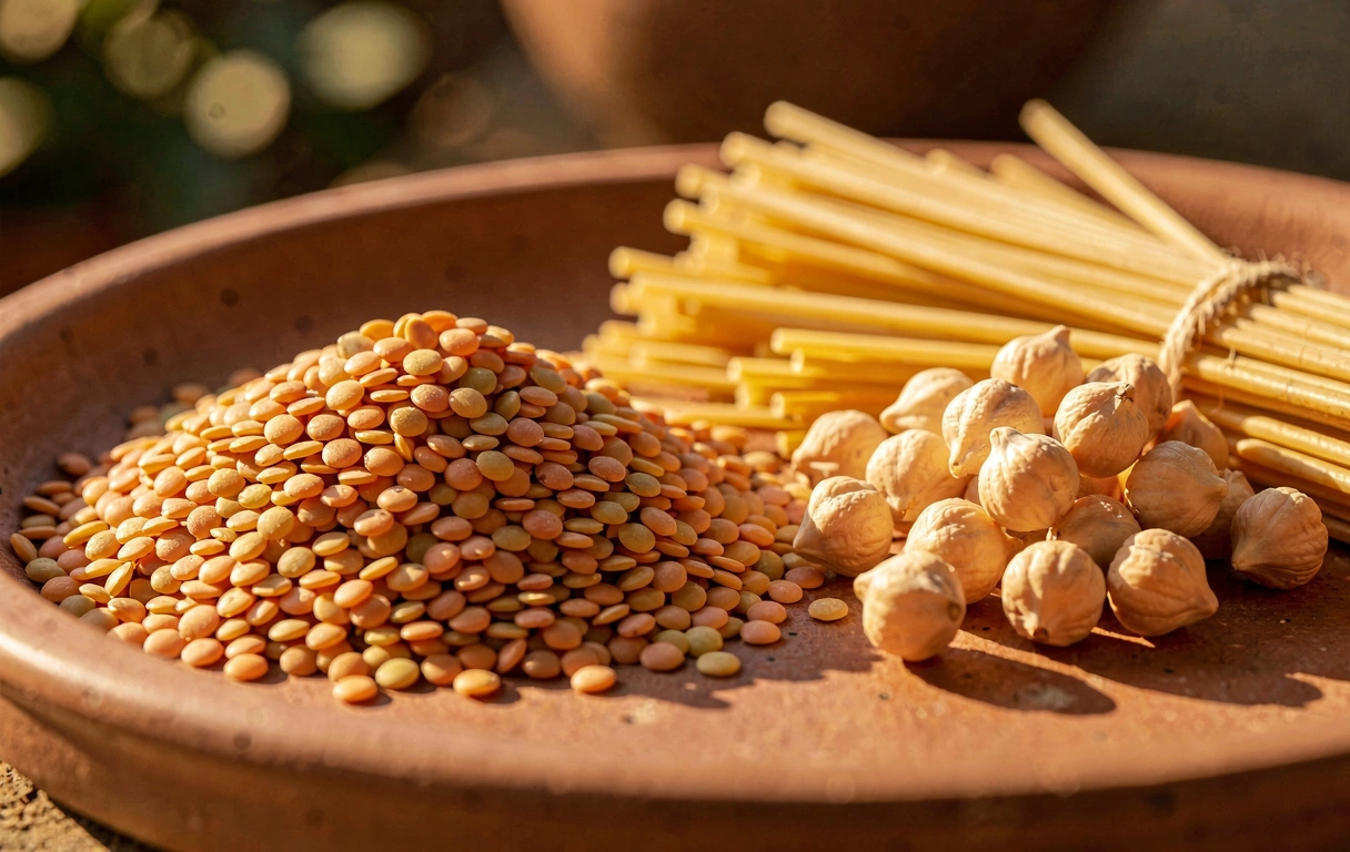 Granos integrales y legumbres